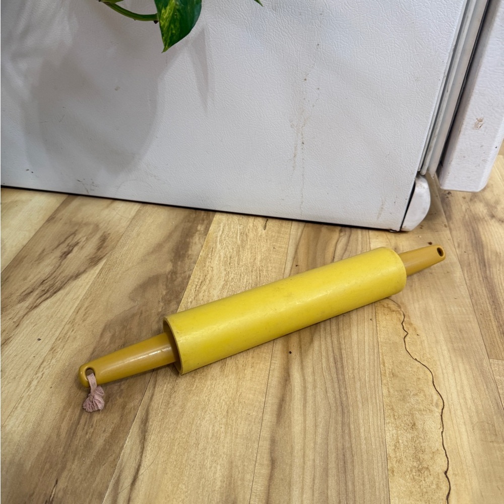 Vibrant Yellow Rolling Pin with Handles